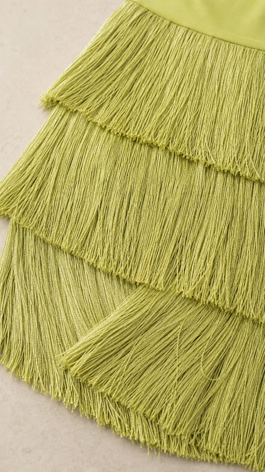 Close up of lime fringe texture