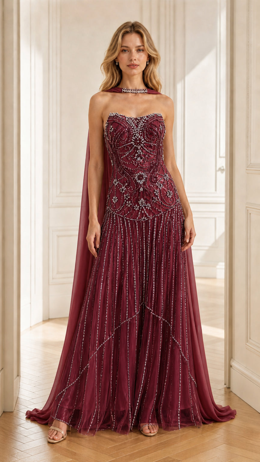 Front view of burgundy color variant