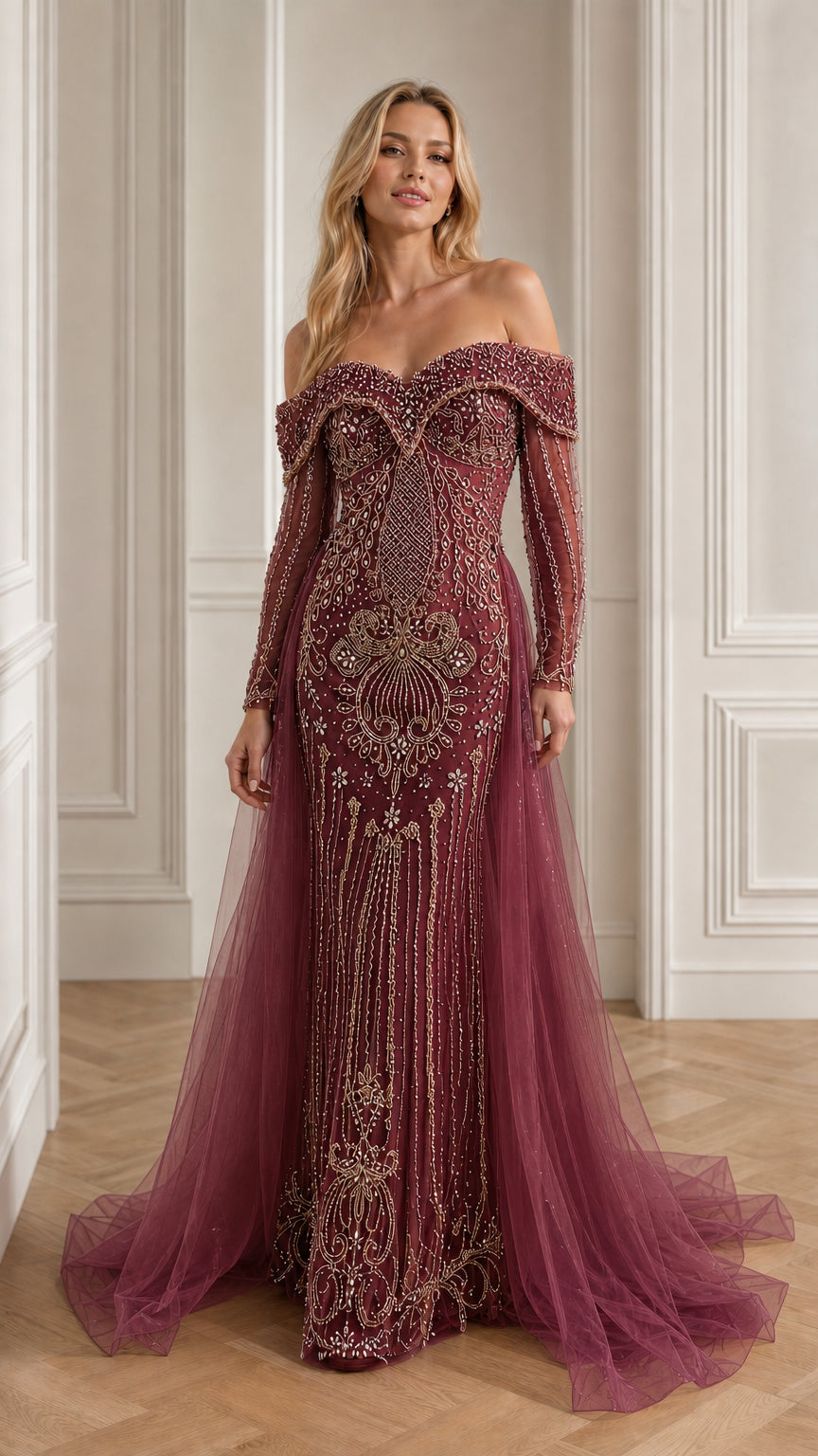 Front view of burgundy color variant