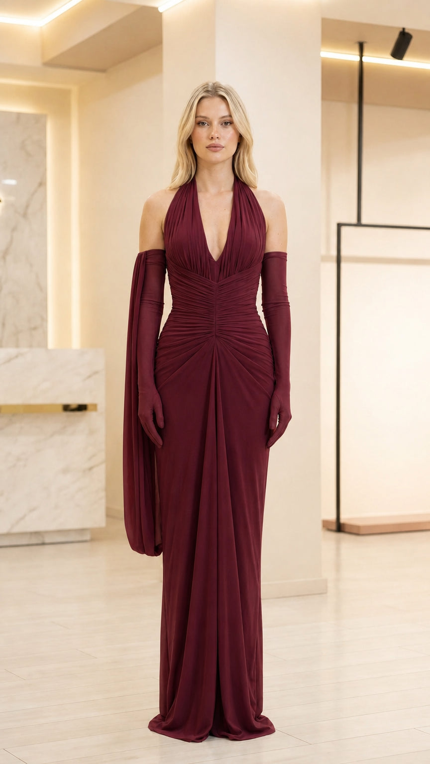 Front view of burgundy color variant