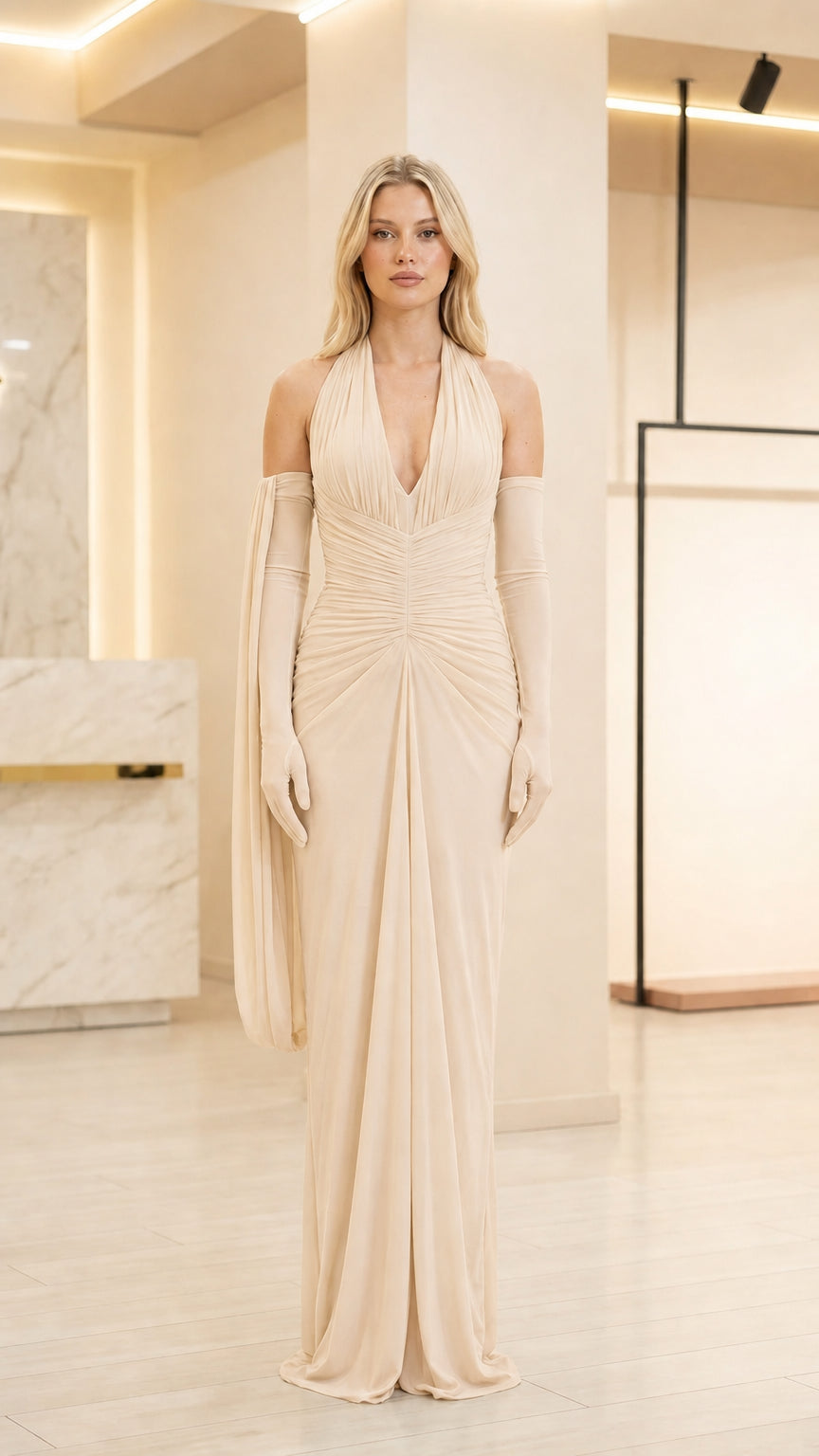 Front view of champagne color variant