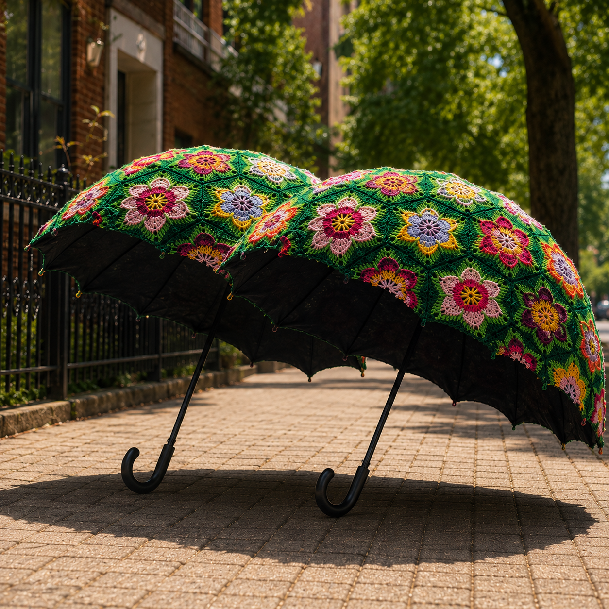 Handcrafted Crochet Floral Parasol