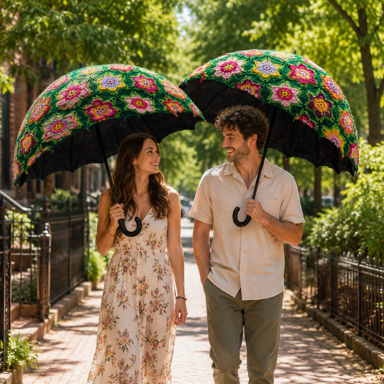 Handcrafted Crochet Floral Parasol