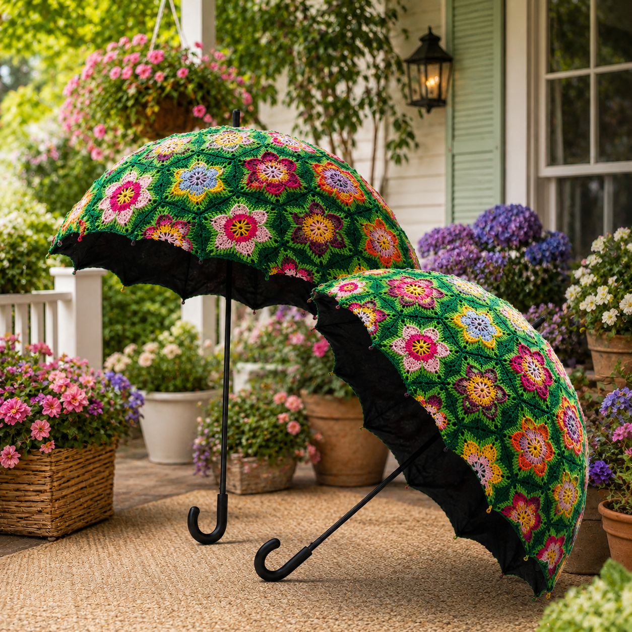 Handcrafted Crochet Floral Parasol